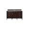 James Martin Vanities Brittany 60in Single Vanity, Burnished Mahogany w/ 3 CM Ethereal Noctis Quartz Top 650-V60S-BNM-3ENC - alternate 1